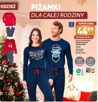 ALDI UP2FASHION  Piżama świąteczna damska/męska Rozmiary: M-XXL oferta