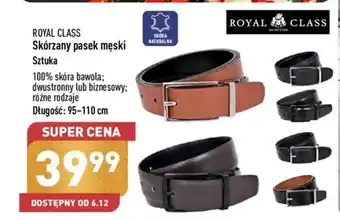 ROYAL CLASS Skórzany pasek męski Sztuka Długość: 95-110 cm