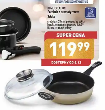 ALDI HOME CREATION Patelnia z aromatyzerem Sztuka 28cm oferta