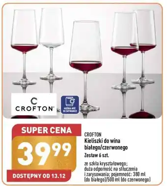 CROFTON Kieliszki do wina białego/czerwonego Zestaw 6 szt.