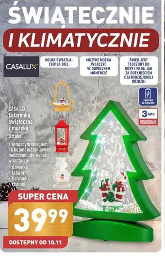 ALDI CASALUX Latarenka świąteczna z muzyką oferta