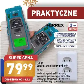 ALDI FERREX Detektor wielofunkcyjny 5 w f Sztuka oferta