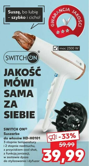 Kaufland SWITCH ON® Suszarka do włosów HD-H0101 oferta