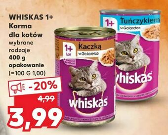Kaufland WHISKAS 1+ Karma dla kotów oferta