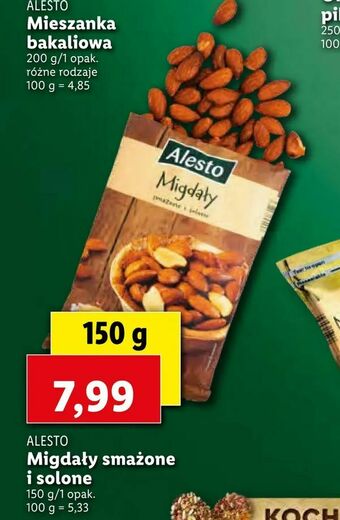Lidl Migdały smażone i solone oferta