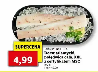 Lidl Dorsz atlantycki, polędwica cała, XXL, z certyfikatem MSC oferta