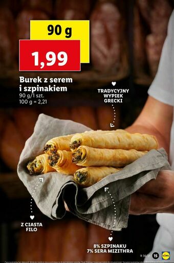 Lidl Burek z serem i szpinakiem oferta