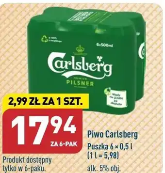 ALDI Piwo Carlsberg 6 × 0,5 l oferta