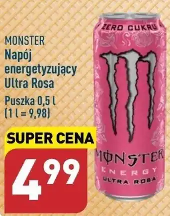 ALDI MONSTER Napój energetyzujący Ultra Rosa 0,5l oferta