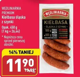ALDI WĘDLINIARNIA PREMIUM Kiełbasa śląska z szynki 450g oferta