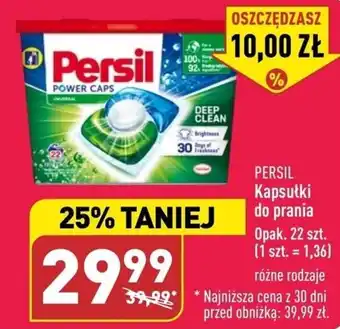 ALDI PERSIL Kapsułki do prania 22szt. oferta