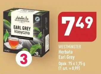 ALDI WESTMINSTER Herbata Earl Grey 75x1,75g oferta