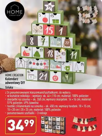 ALDI HOME CREATION Kalendarz adwentowy DIY oferta