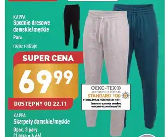 ALDI KAPPA Spodnie dresowe damskie/męskie Para oferta