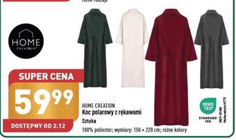 ALDI HOME CREATION Koc dziecięcy z rękawami wymiary 150 x 220cm oferta