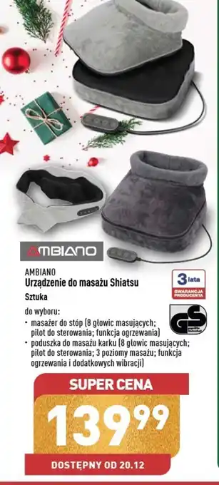ALDI AMBIANO Urządzenie do masażu Shiatsu oferta