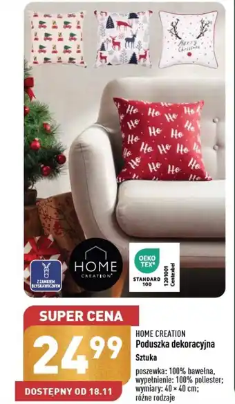 ALDI HOME CREATION Poduszka dekoracyjna Sztuka wymiary 40 x 40cm oferta