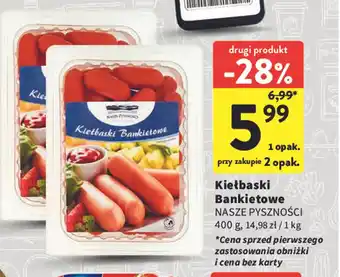Intermarche Kiełbaski Bankietowe NASZE PYSZNOŚCI 400 g oferta