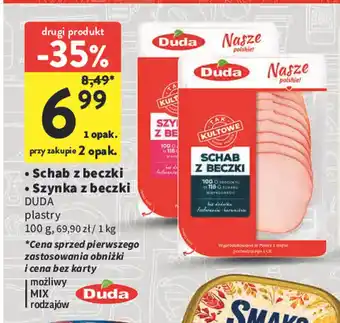 Intermarche Schab z beczki Szynka z beczki DUDA 100g oferta