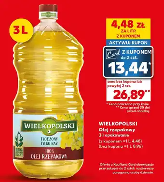 Kaufland WIELKOPOLSKI Olej rzepakowy 3l oferta