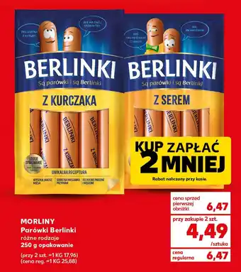 Kaufland MORLINY Parówki Berlinki 250g oferta