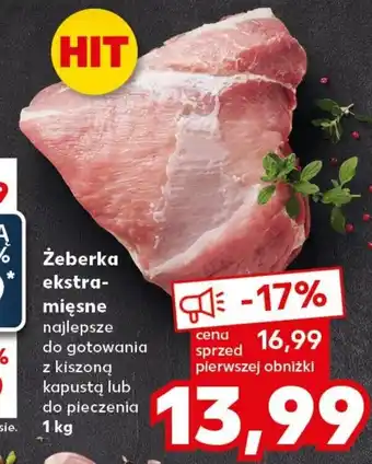 Kaufland Żeberka ekstra mięsne 1kg oferta