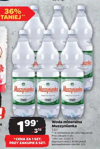 Netto Woda mineralna muszynianka oferta