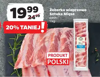 Netto Żeberka wieprzowe sztuka mięsa oferta