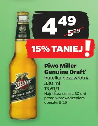 Netto Piwo miller genuine draft oferta