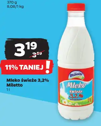 Netto Mleko świeże 3,2% miletto oferta
