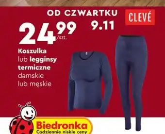 Biedronka CLEVÉ Koszulka lub legginsy termiczne damskie oferta