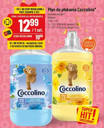 Polomarket Płyn do płukania Coccolino 1,45 l - 1,8 l oferta