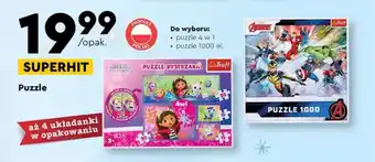 Biedronka Puzzle Do wyboru: puzzle 4 w 1, puzzle 1000 el. oferta