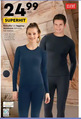 Biedronka CLEVÉ Koszulka lub legginsy termiczne damskie lub męskie oferta