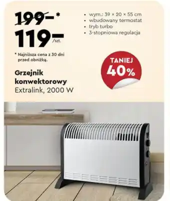 Biedronka Grzejnik konwektorowy Extralink, 2000 W oferta
