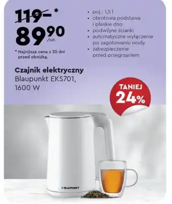 Biedronka Czajnik elektryczny Blaupunkt EKS701, 1600 W oferta