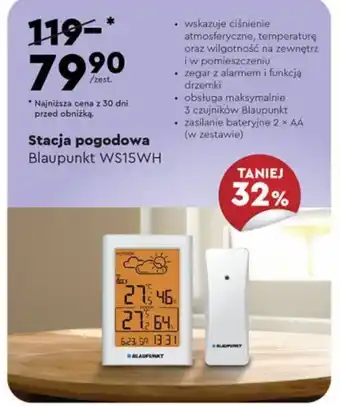 Biedronka Stacja pogodowa Blaupunkt WS15WH oferta