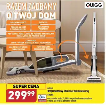 ALDI QUIGG Bezprzewodowy odkurzacz akumulatorowy oferta