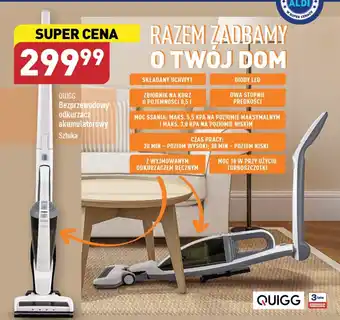 ALDI QUIGG Bezprzewodowy odkurzacz akumulatorowy oferta
