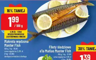 Polomarket Makrela wędzona Master Fish 100g oferta