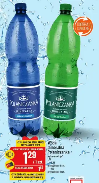 Polomarket Woda mineralna Polaniczanka 1,5l oferta