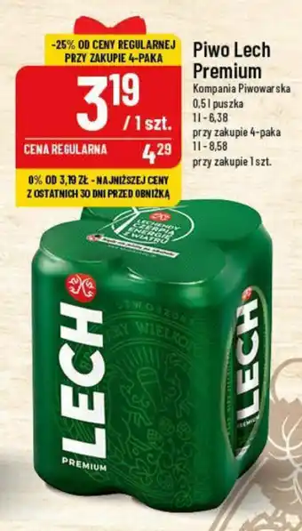 Polomarket Piwo Lech Premium Kompania Piwowarska 0,5l oferta