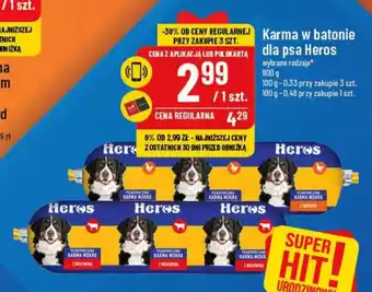 Polomarket Karma w batonie dla psa Heros 900g oferta
