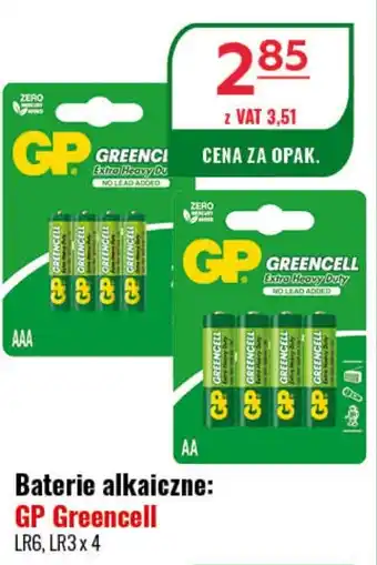 Eurocash Baterie alkaiczne: GP Greencell LR6, LR3 x 4 oferta