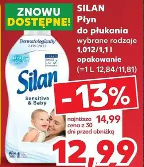Kaufland Silan sensitive & baby płyn do zmiękczania tkanin 1100 ml (50 prań) oferta