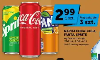 Groszek NAPÓJ COCA-COLA, FANTA, SPRITE 330 ml oferta