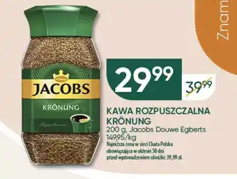 Chata Polska KAWA ROZPUSZCZALNA KRÖNUNG Jacobs Douwe Egberts 200 g oferta