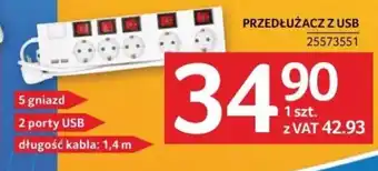 Selgros PRZEDŁUŻACZ Z USB oferta