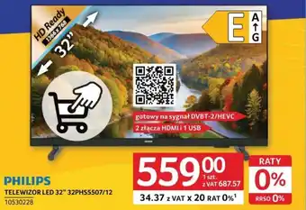 Selgros PHILIPS TELEWIZOR LED 32" 32PHS5507/12 oferta