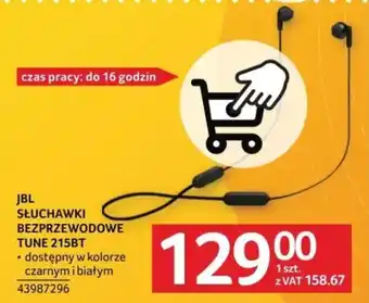 Selgros JBL SŁUCHAWKI BEZPRZEWODOWE TUNE 215BT oferta